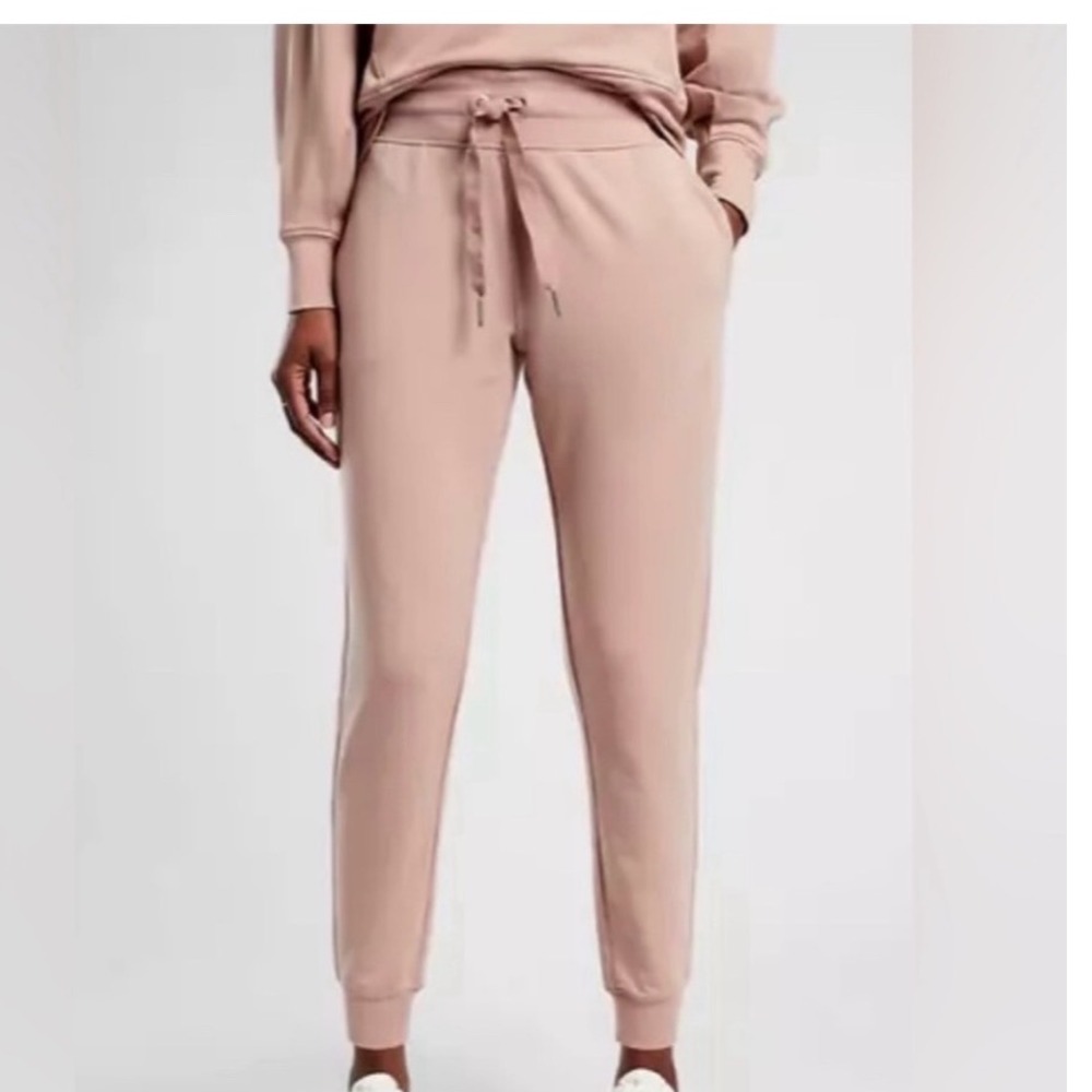 Athleta Balance Jogger Pants Mocha Latte Plus Size 1X Sweatpants Drawstring‎